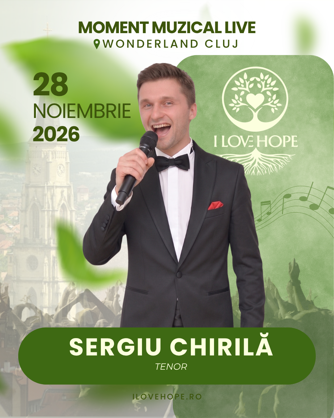 Afiș oficial pentru moment muzical I Love Hope